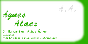 agnes alacs business card